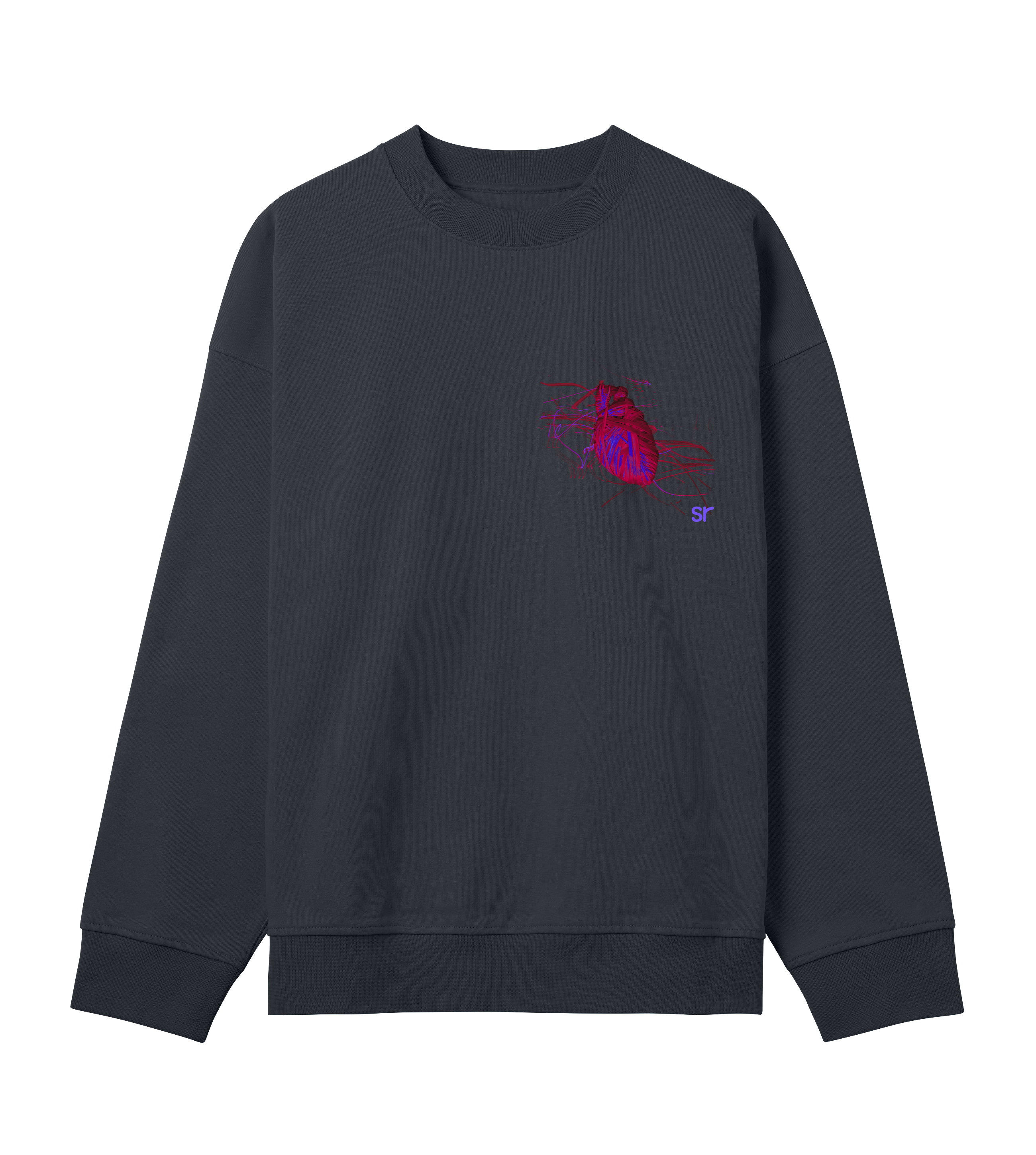 elastic heart sweater