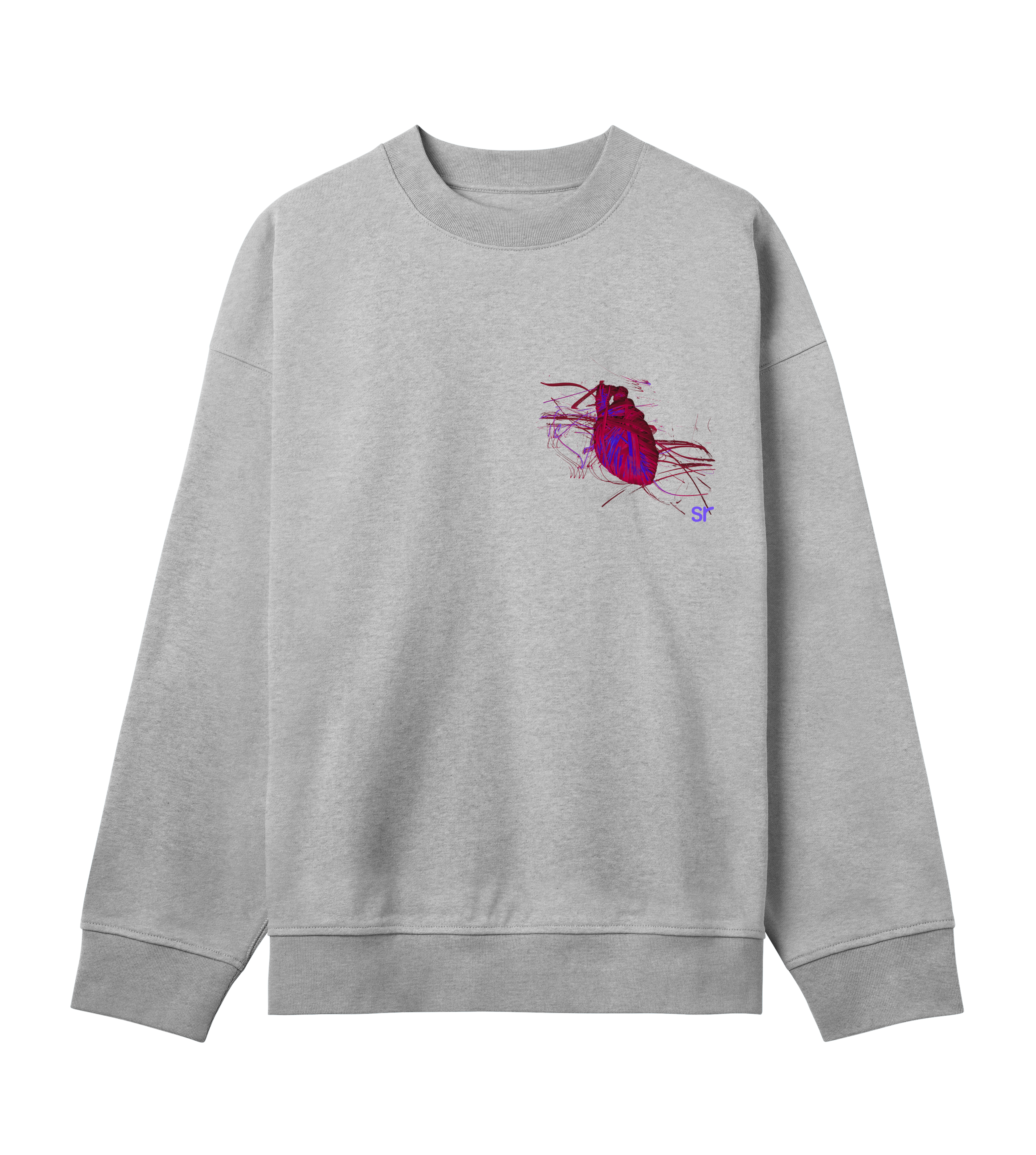elastic heart sweater