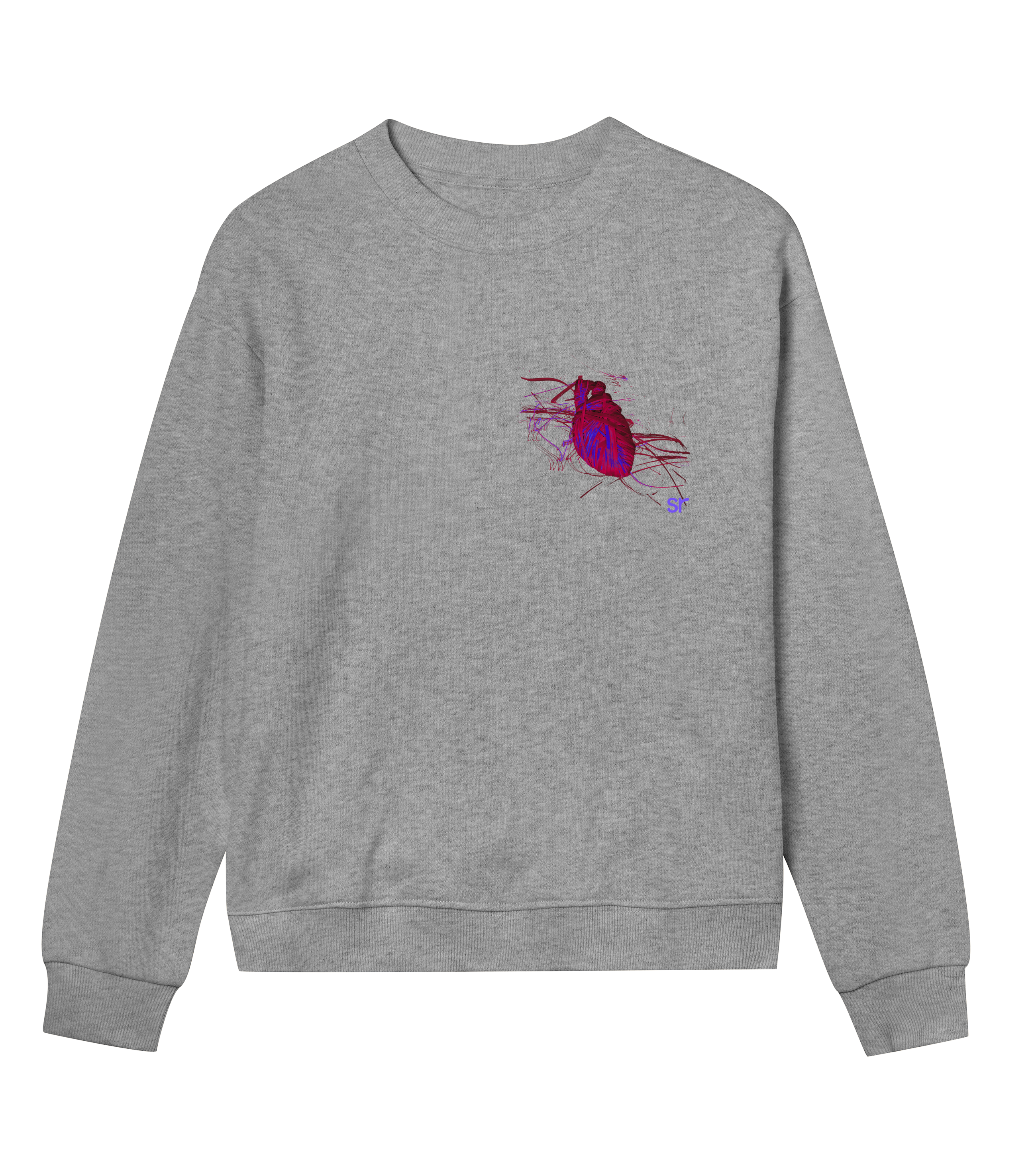 elastic heart sweater