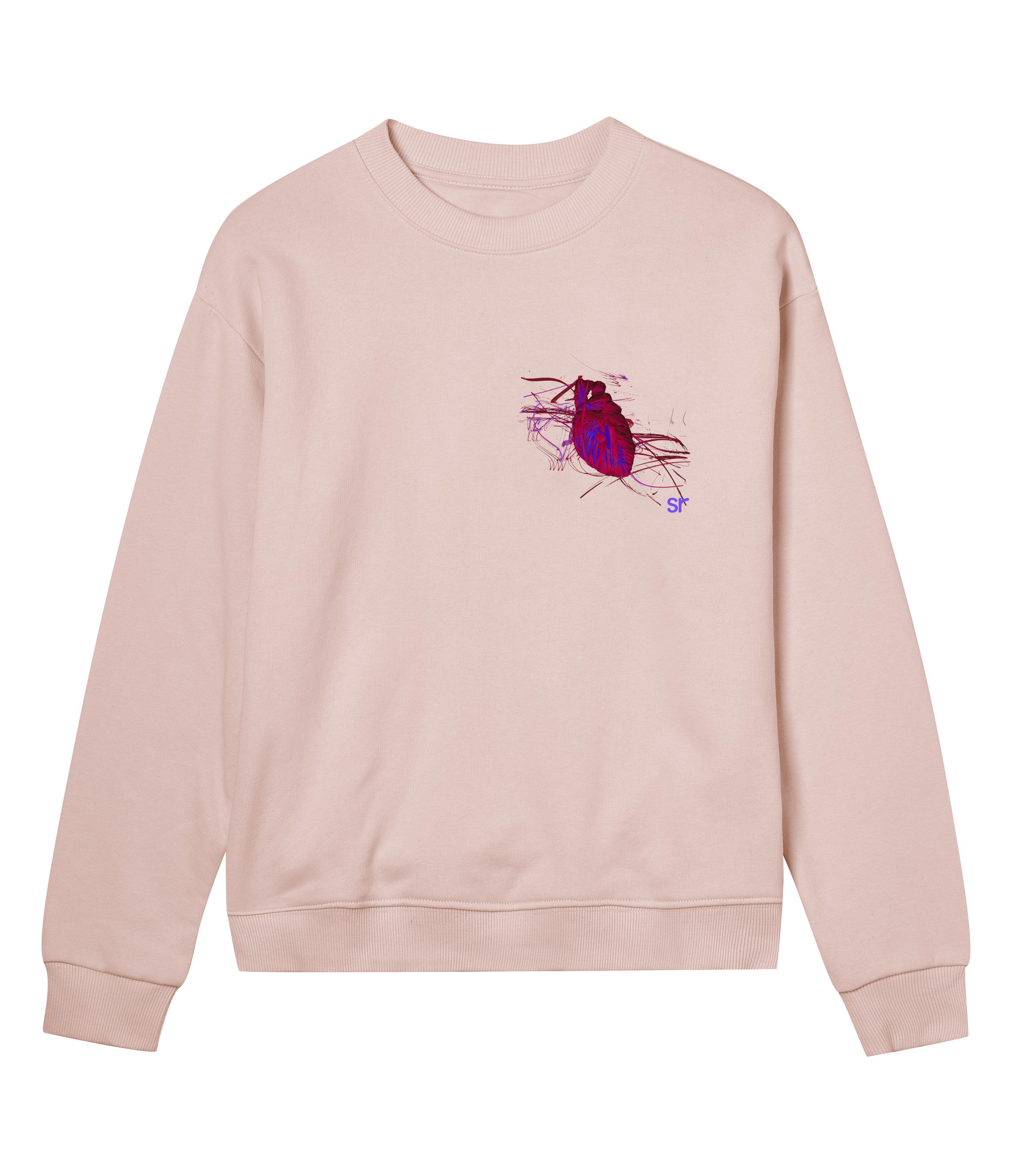 elastic heart sweater